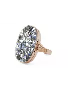 Кольцо Циркон Оригинальное винтажное розовое золото 14 карат Винтаж vrc113r